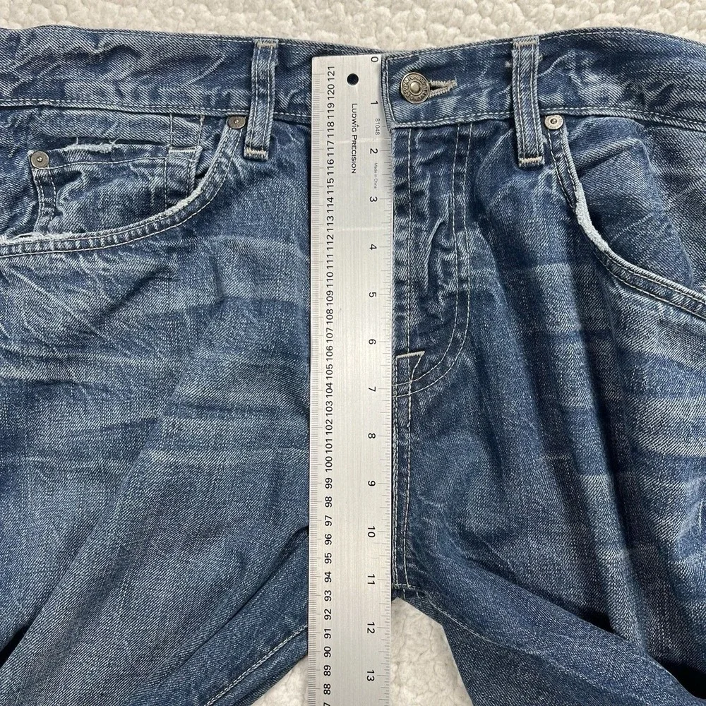 7 For All Mankind Carsen Jeans Men's 34 (Actual 36x28) Blue Straight USA Grunge‎